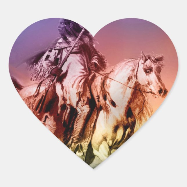 Native American Heart Sticker (Front)