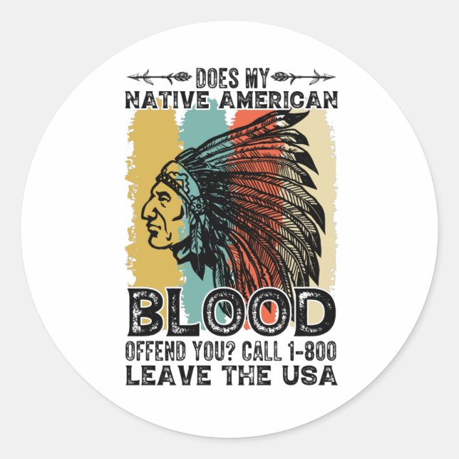 Native American Heritage Month Classic Round Sticker (Front)