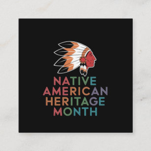 Native American Heritage Month Honouring Culture Square Business Card