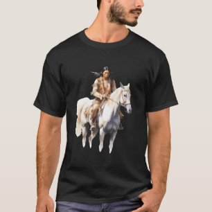Native American Horse Rider Native Indian Tribe Ar T-Shirt