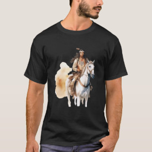 Native American Horse Rider Native Indian Tribe Ar T-Shirt