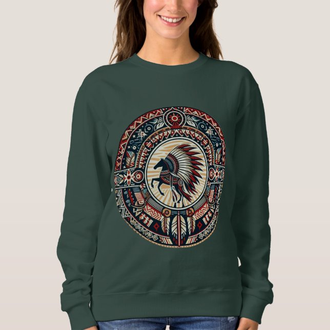 Native American Horse Sweatshirt (Front)
