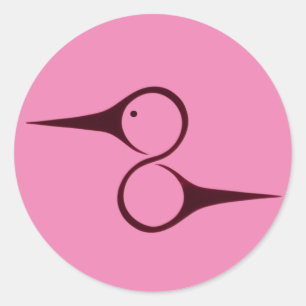 Native American Hummingbird Symbol Classic Round Sticker