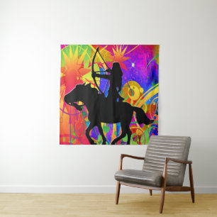 Native American Hunter Tapestry