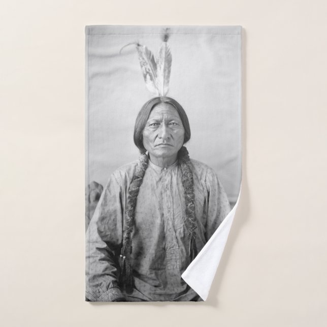 Native American Icon: Lakota Leader Sitting Bull   Hand Towel (Hand Towel)