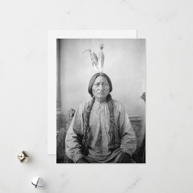 Native American Icon: Lakota Leader Sitting Bull   Holiday Card (Front/Back In Situ)