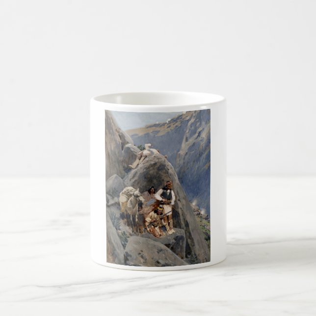 Native American Icons: Apache Warriors, US Cavalry Coffee Mug (Center)