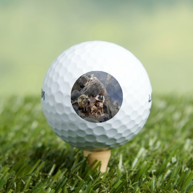 Native American Icons: Apache Warriors, US Cavalry Golf Balls (Insitu Tee)