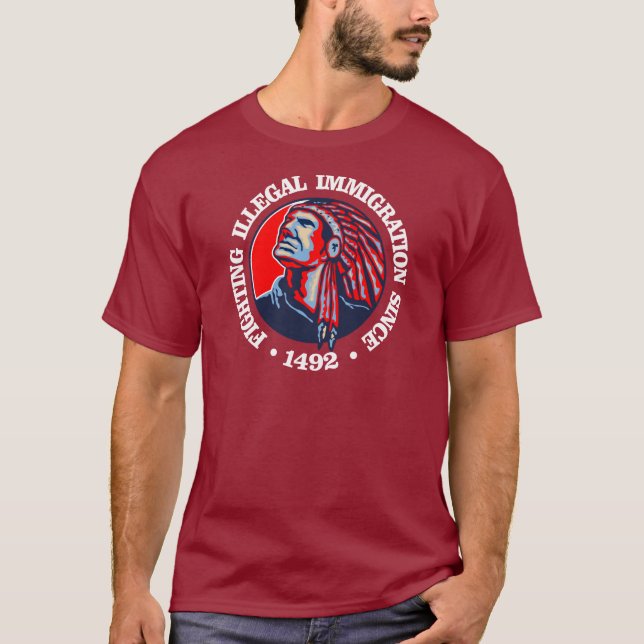 Native American (Illegal Immigration) T-Shirt (Front)