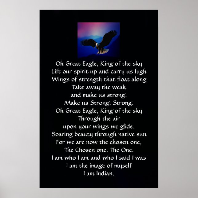 Native American Indian Anthem Poster (Front)