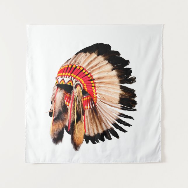 native american indian chief headdress (indian chi tapestry (Front)