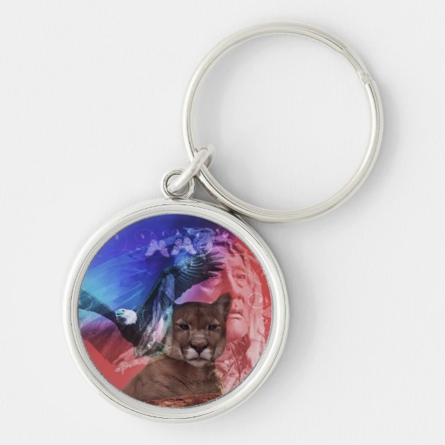Native American Indian Chief Key Ring (Front)