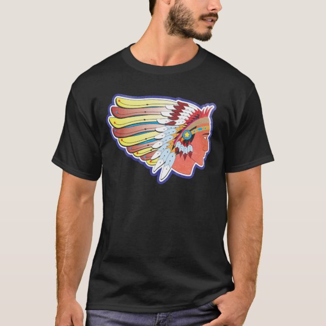 Native American Indian Chief T-Shirt (Front)