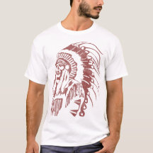 Native American Indian Chief Vintage (Dark Red)