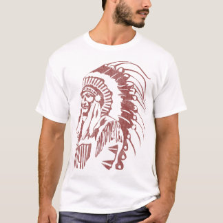 Native American Indian Chief Vintage (Dark Red) T-Shirt