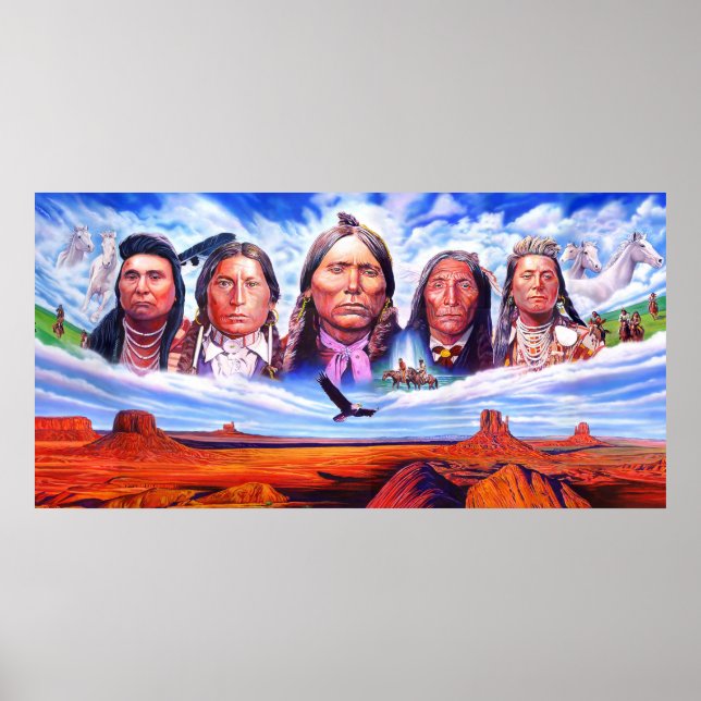 native american indian chiefs poster (Front)