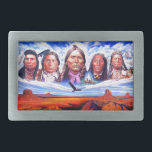 native american indian chiefs rectangular belt buckle<br><div class="desc">Famous Native American Indian Chiefs</div>