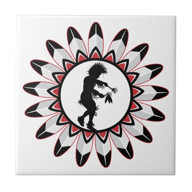 Native American Indian Dance Tile (Front)