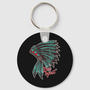 Native American Indian Free Spirit Awesome Hallowe Key Ring
