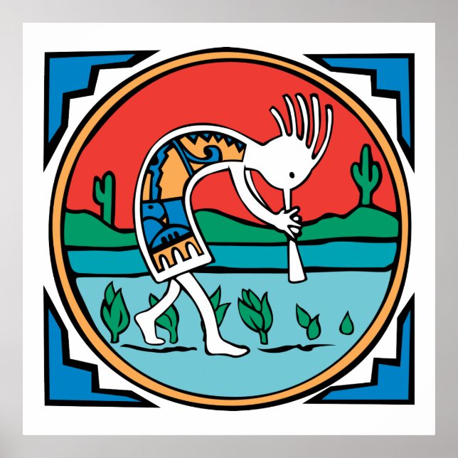 Native American Indian Kokopelli Poster (Front)
