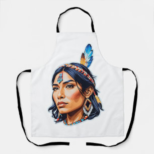 Native American Indian Lady Apron
