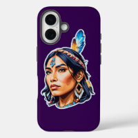 Native American Indian Lady iPhone Case