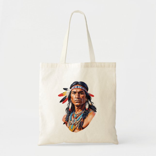 Native American Indian Man Tote Bag (Front)