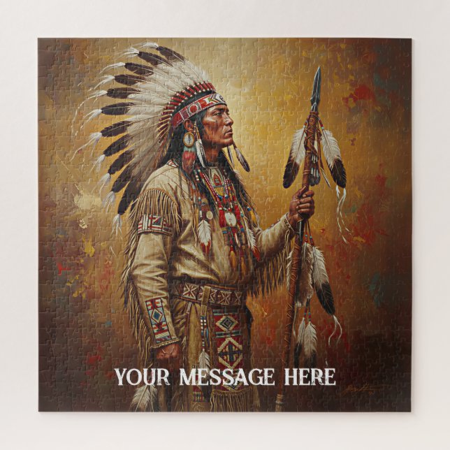 Native American Indian Portait Classics Jigsaw Puzzle (Vertical)