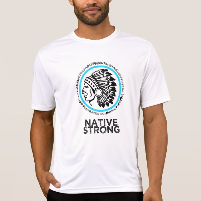 Native American Indian Reservation Pride turquoise T-Shirt (Front)