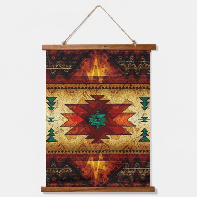 Native American Indian Southwest Art Hanging Tapestry (Front)