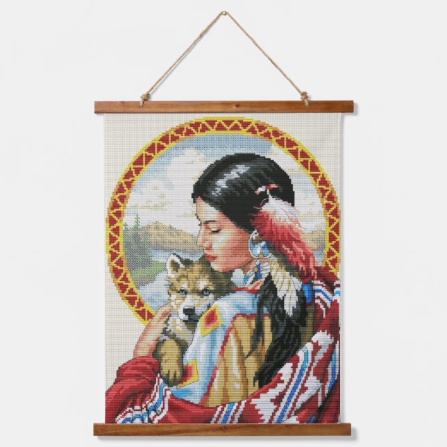 Native American Indian Southwest Art Wall Hanging Tapestry (Front)