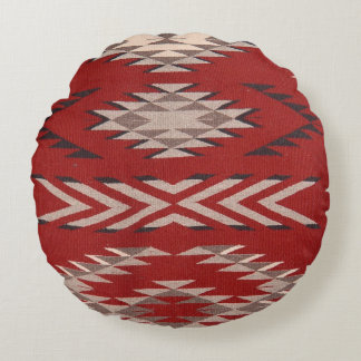 Native American Indian Southwest  Round Cushion