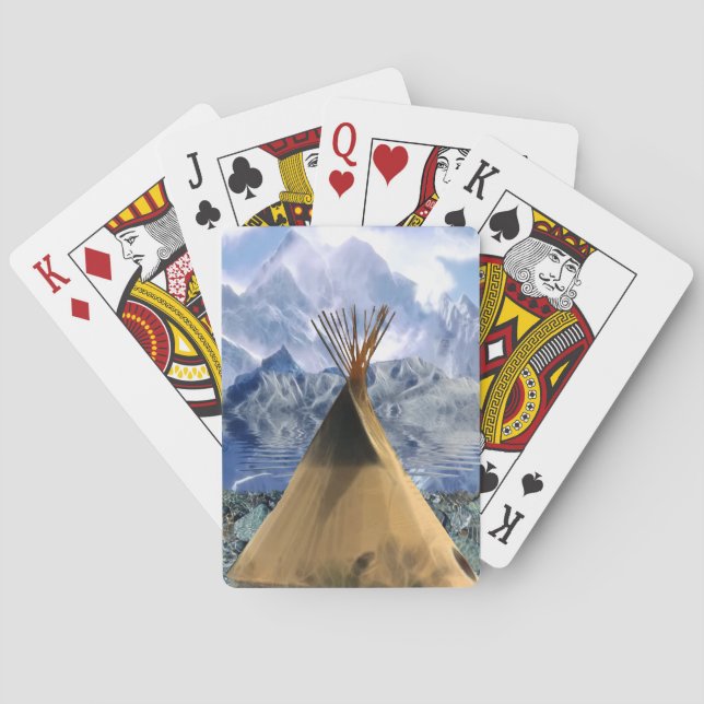 Native American Indian Tee-Pee Tipi Playing Cards (Back)