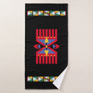 native american indian traditional textile motif s bath towel