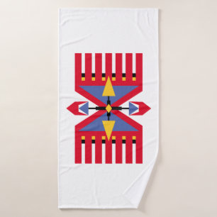 native american indian traditional textile motif s bath towel