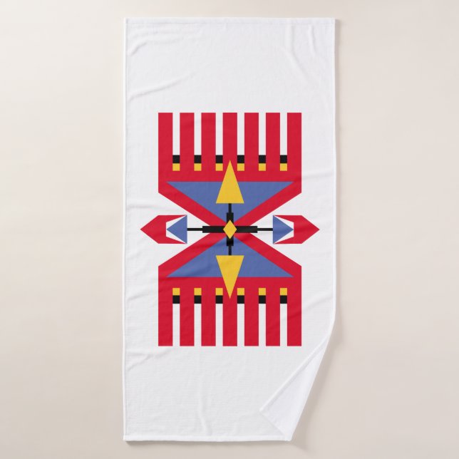 native american indian traditional textile motif s bath towel (Bath Towel)