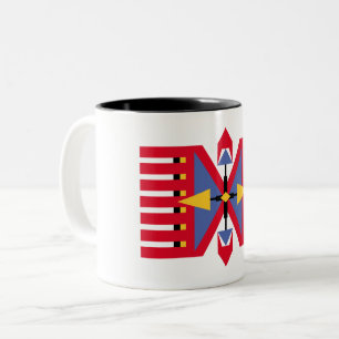 native american indian traditional textile motif s Two-Tone coffee mug