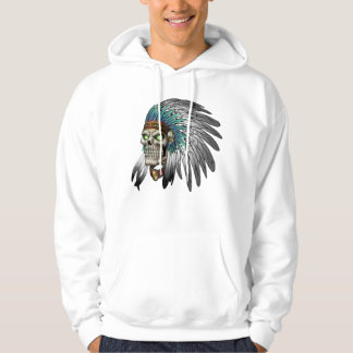 Native American Indian Tribal Gothic Skull Hoodie