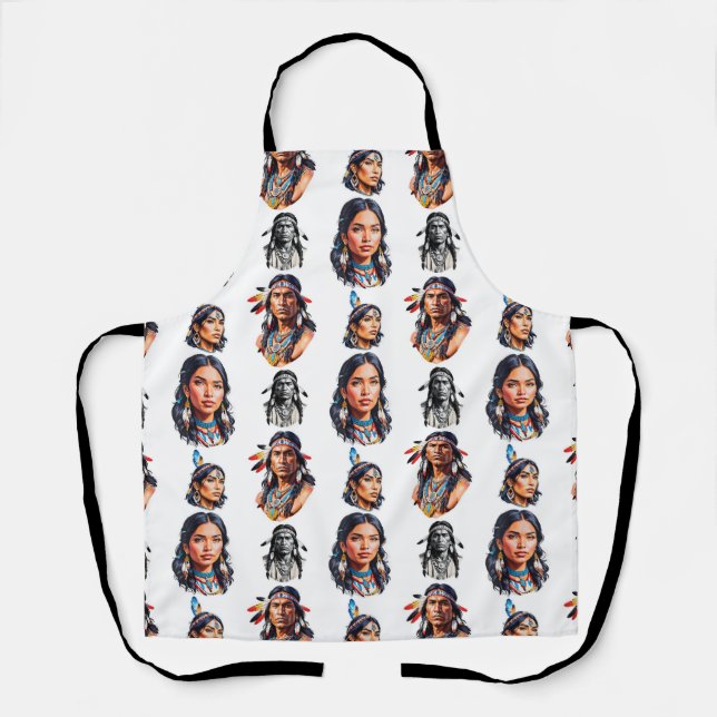 Native American Indian Tribe Pattern Design  Apron (Front)