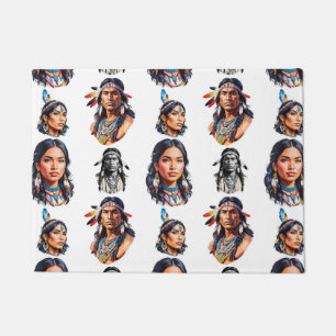 Native American Indian Tribe Pattern Design  Doormat