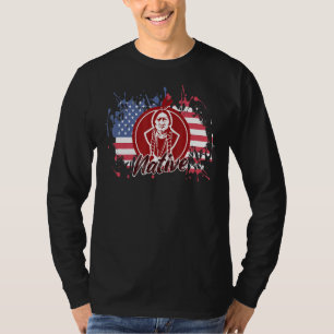 Native American Indian Tribe - Usa Flag Pride T-Shirt