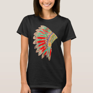 Native American Indian Tribes Feather Headdress T-Shirt