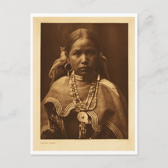 Native American Indian Vintage Portrait Postcard (Front)