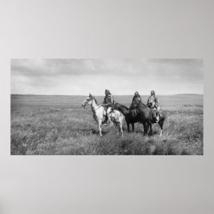 Native American Indian Vintage Portrait Poster