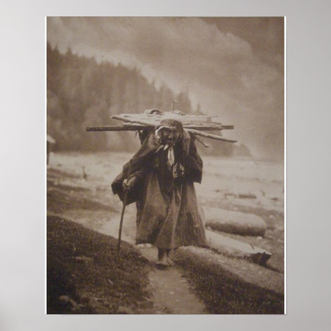 Native American Indian Vintage Portrait Poster (Front)