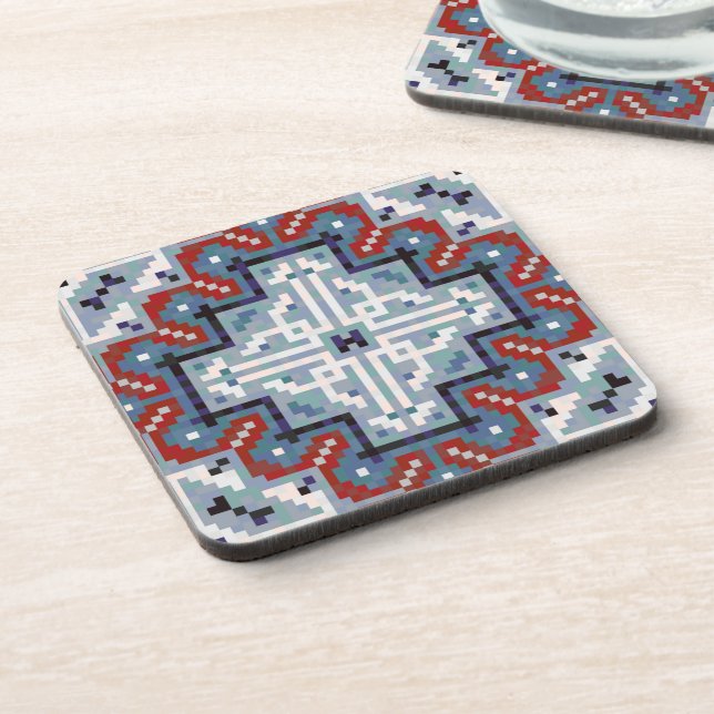 Native American Indians Navajo Pattern Coaster (Left Side)