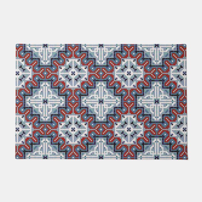 Native American Indians Navajo Pattern Doormat (Front)