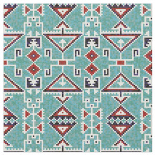 Native American Indians Navajo Pattern Fabric