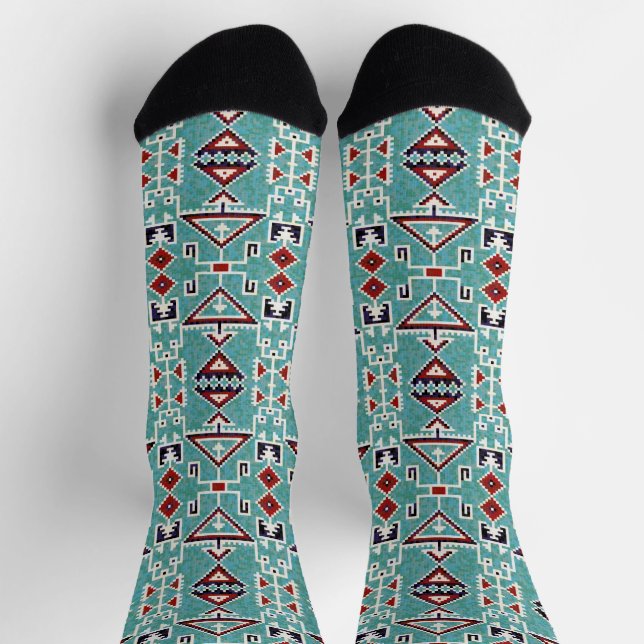 Native American Indians Navajo Pattern Socks (Top)