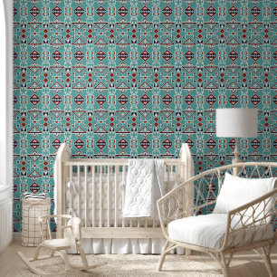 Native American Indians Navajo Pattern Wallpaper
